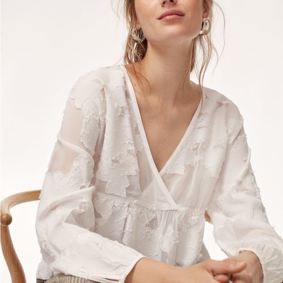 Aritzia Wilfred Peplum Blouse​ - Picture 2 of 6